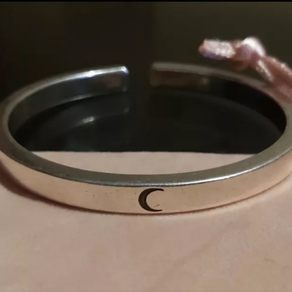 NEW Heavy 925 Sterling Silver Engraved Moon Bracelet - Picture 9 of 11